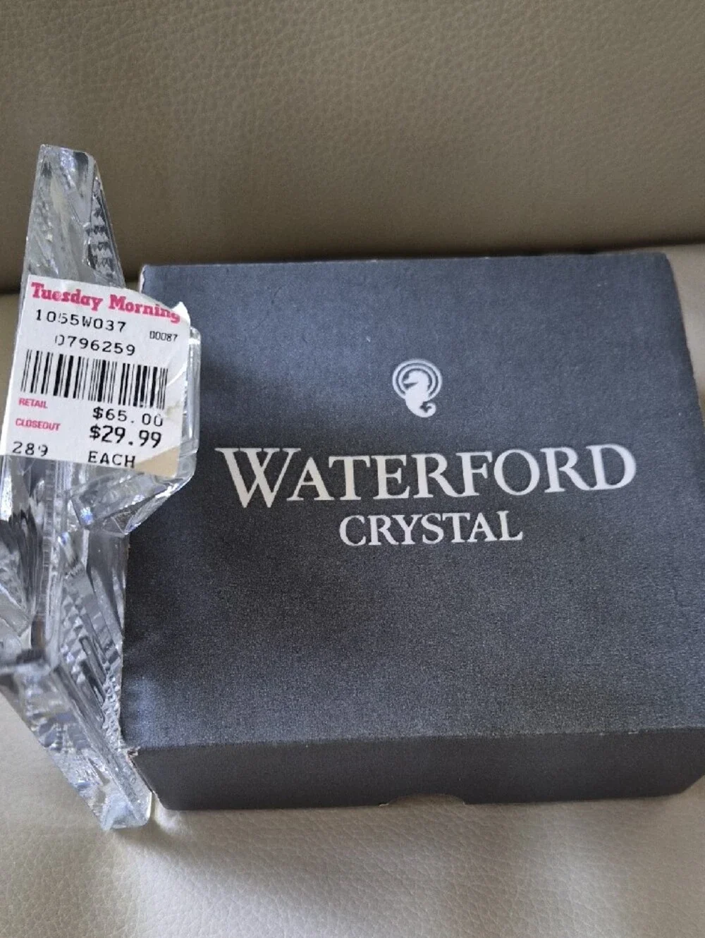 Waterford Crystal Clear Cut-Glass Square Picture Frame